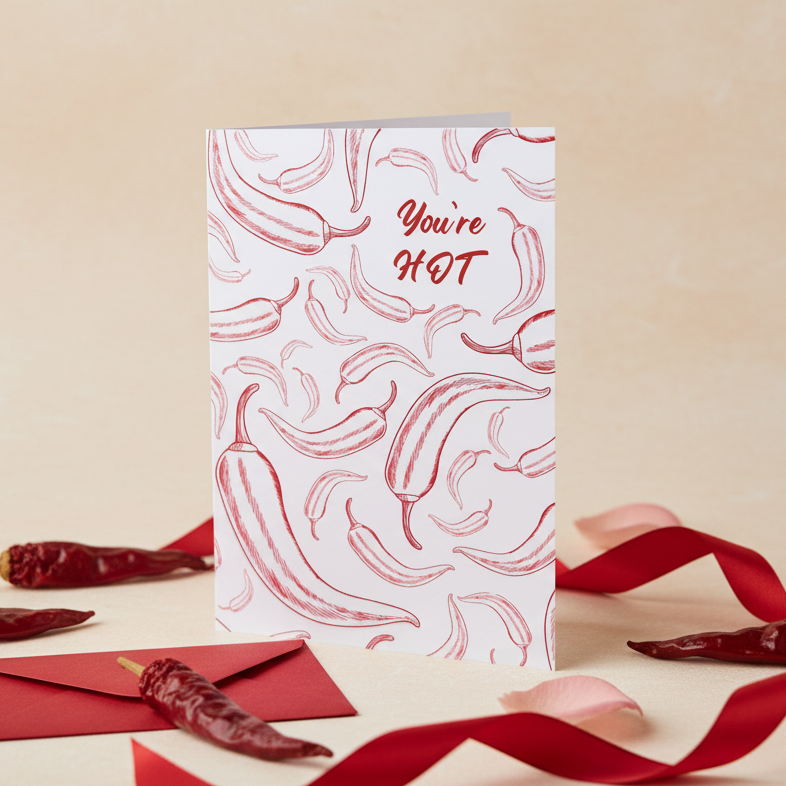 Greeting Love Card "You're Hot"