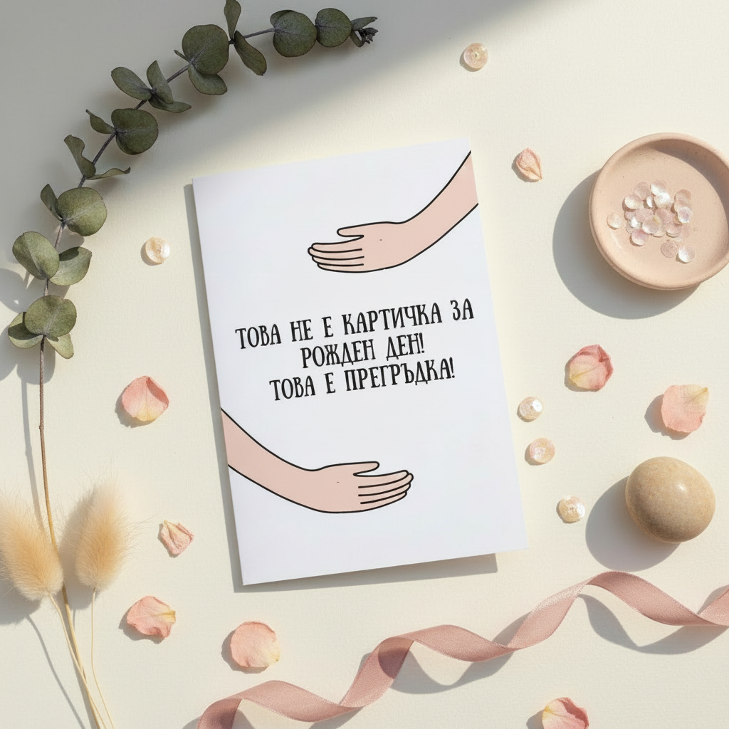 Greeting Card "Not a Card, but a Hug"